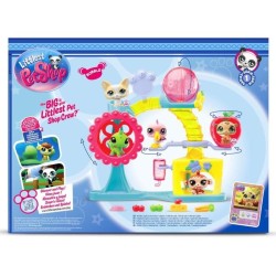 BANDAI - Littlest Pet Shop - Coffret Fun Factory - Ensemble de jeu avec 2 ani...
