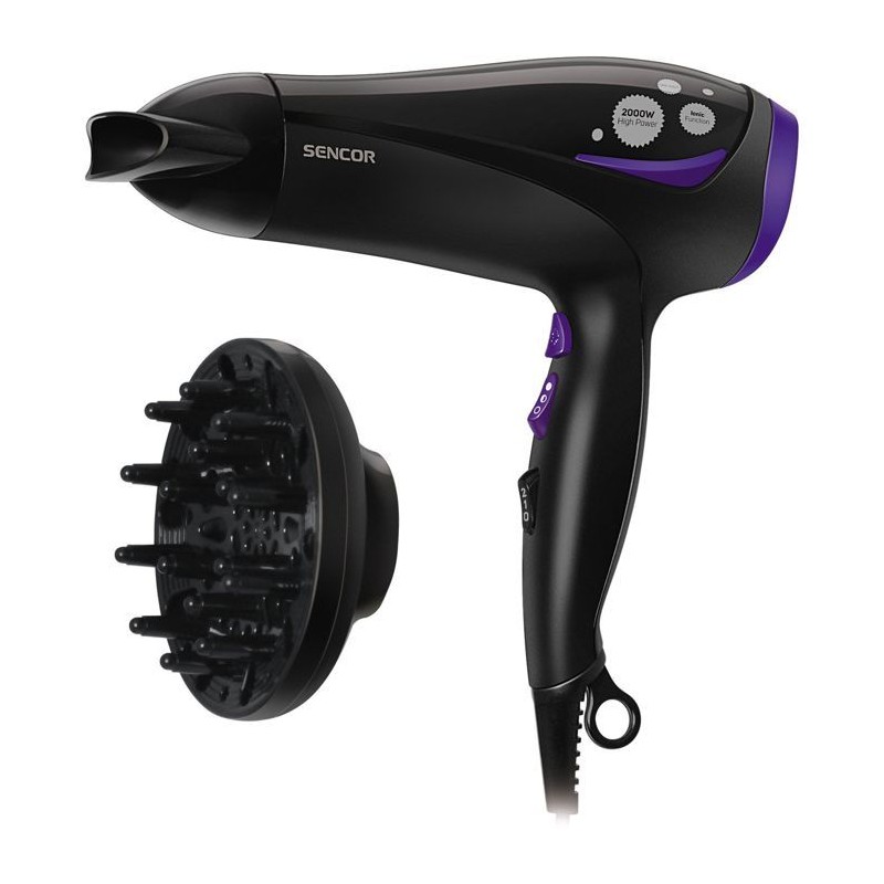 Seche-cheveux ionique - SENCOR - SHD 108VT - 2000 W - 2 vitesses - Noir