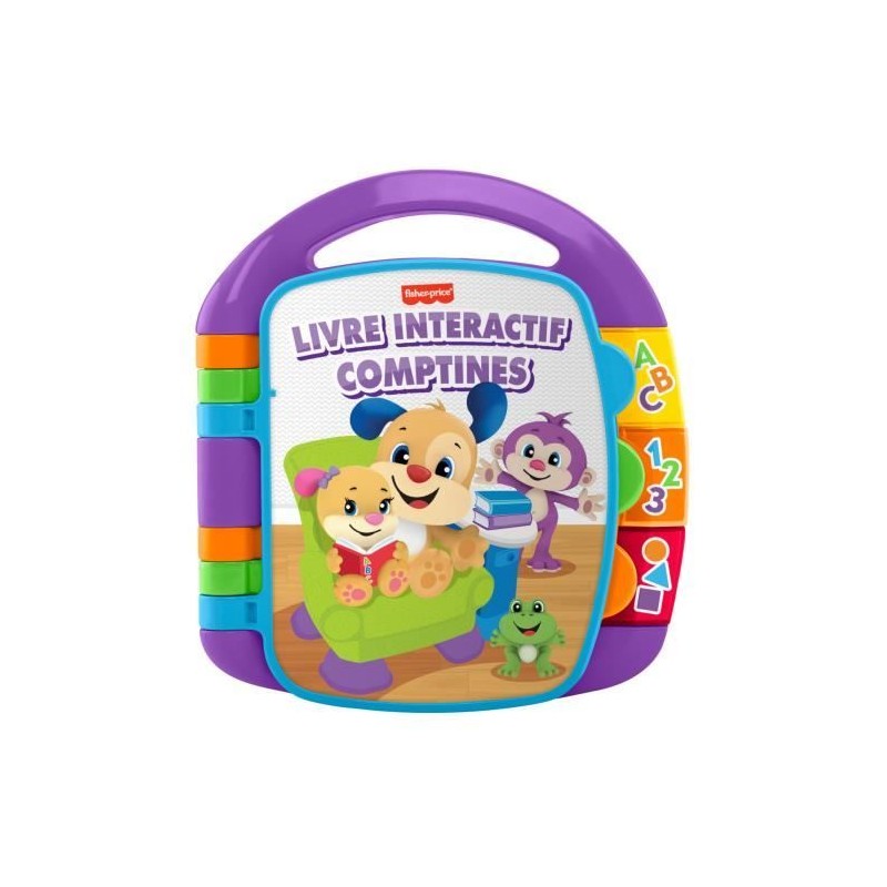 Fisher-Price - Livre Interactif Comptines - Livre bébé - 6 mois et +