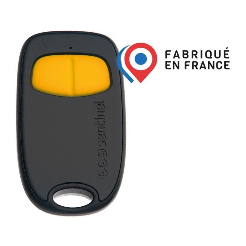 Télécommande 2 canaux - SCS SENTINEL - SimplyControl - Jaune, portée 40m, fré...