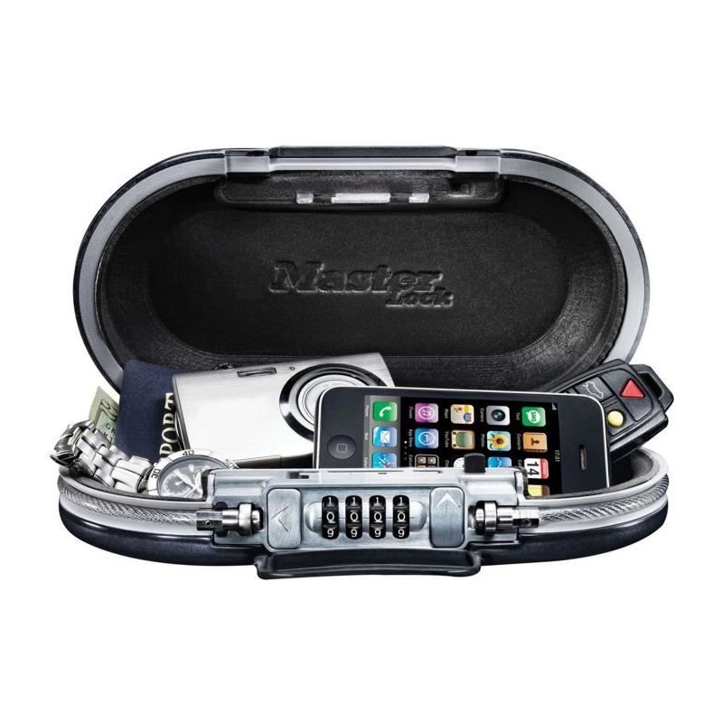 Mini Coffre-fort Portable - MASTER LOCK - 5900EURD - Avec Câble - Combinaison...