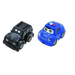 Crosslander Twin – Set de voiture de policier et de voleur