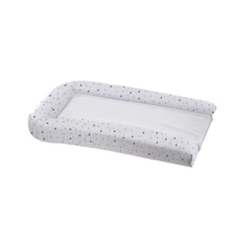 Matelas a  langer avec éponges amovibles - blanc / gris - 42 x 70 cm