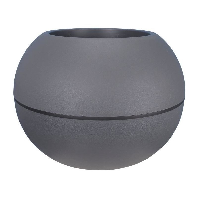 Pot de fleurs Boule - RIVIERA - Granit - D40 H28 cm - Gris