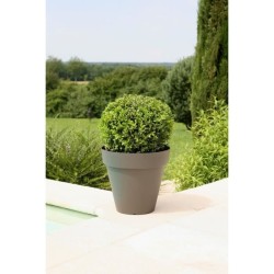 Pot de fleurs - RIVIERA - Soleilla Rond - Ø 59 x 53,6 cm - Gris pailleté