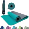 Tapis de yoga - FITNESS - SCHILDKRÖT - 183 x 61 cm - 4 mm - Sac inclus - Bleu...