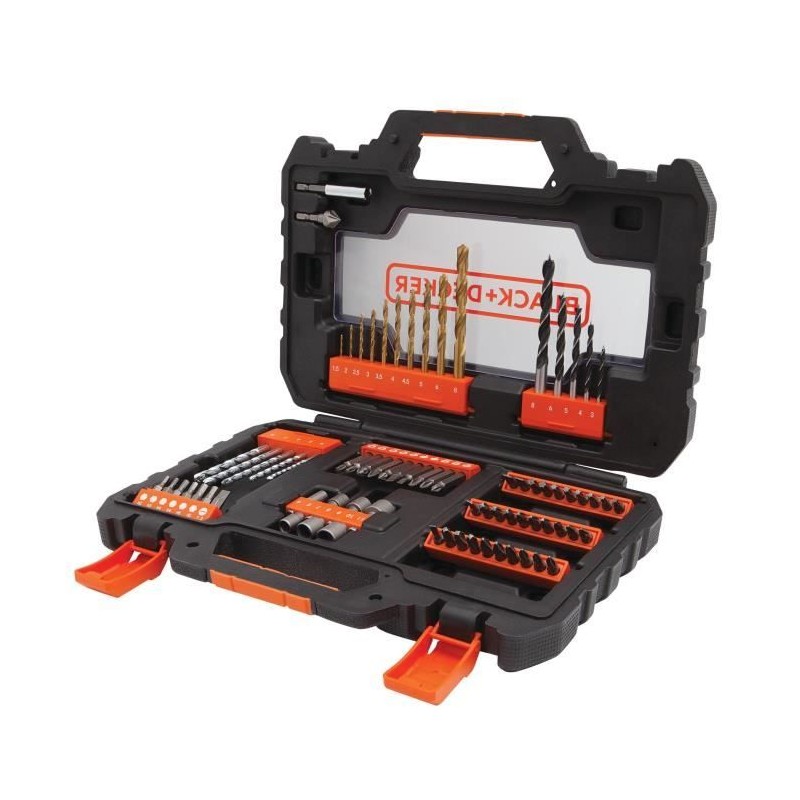 Coffret perçage vissage - BLACK+DECKER - A7231-XJ - 76 Accessoires - forets, ...