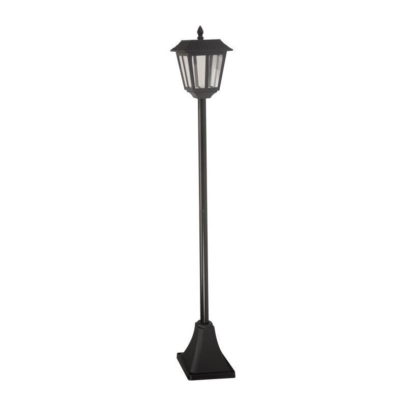 Lampadaire solaire - SMART GARDEN - Metro - 20 lumens - Noir - 130 x 18 cm