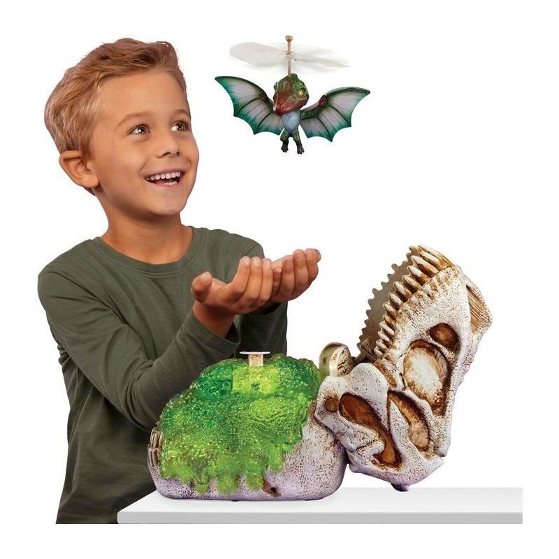 GrossMos Flying - Découvre ton dinosaure volant - Vert - 3 modeles a
