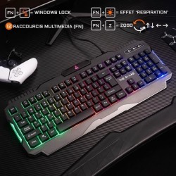 Pack Gamer 3 en 1 - The G-Lab - COMBO HELIUM - Souris Filaire - Clavier Filai...
