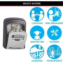 MASTER LOCK Boite a clés sécurisée [Medium] [Fixation murale] - 5401EURD - Se...