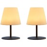 Pack de 2 Lampes de table sans fil - LUMISKY - TWINS - H16 cm - Pied en acier...