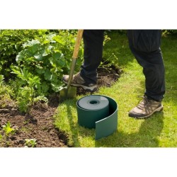 Bordure de jardin en polypropylene NATURE - Epaisseur 3 mm - H 15 cm x 10 m -...