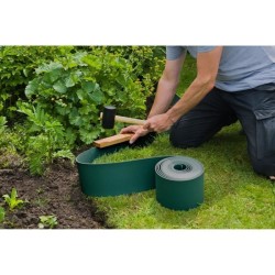 Bordure de jardin en polypropylene NATURE - Epaisseur 3 mm - H 15 cm x 10 m -...