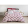 Parure de couette HOME LINGE PASSION FRISE - Bordeaux - 100% Coton 57 Fils