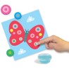 Kit 3 en 1 Peinture au doigt, coloriage et formes autocollantes SES