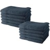 Lot de 10 serviettes de Toilette TODAY 50x90 cm 100% Coton - Denim