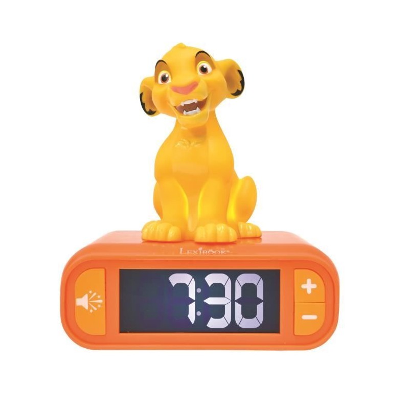 Réveil veilleuse digital LEXIBOOK - Simba - 3D lumineux et sonore - Jaune - E...