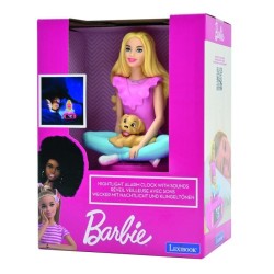 Réveil digital avec veilleuse lumineuse, Barbie en 3D, et effets sonores
