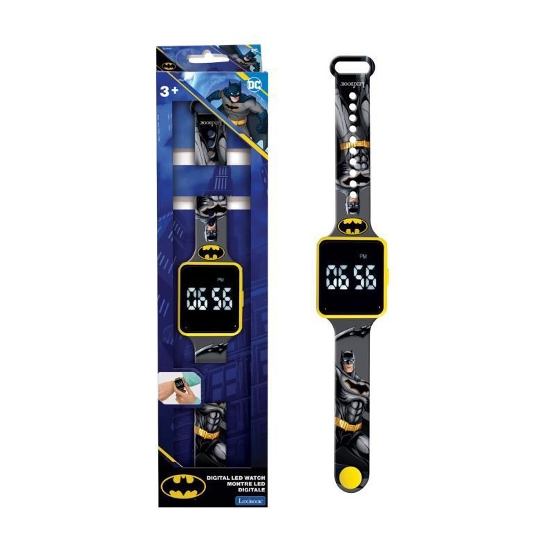 Lexibook - Batman - Montre LED connectée - Bracelet ajustable