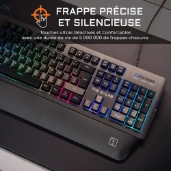 Clavier Gamer - The G-Lab - KEYZ PALLADIUM - Filaire - RGB - Repose Poignet -...