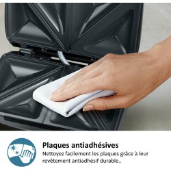 Croque monsieur - PHILIPS - HD2331/90 - Série 3000 - 750W - Plaques