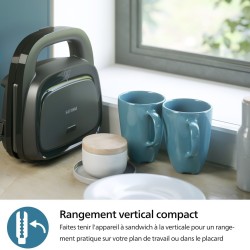 Croque monsieur - PHILIPS - HD2331/90 - Série 3000 - 750W - Plaques