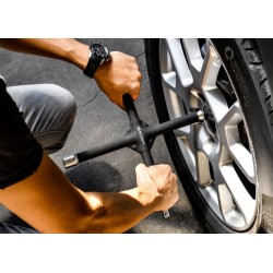 Clé en croix démonte-roue - MICHELIN - 17/19/21mm et carré 1/2 - Renforcée - ...