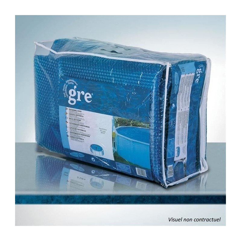 GRE - Bâche a bulle ronde pour piscine acier Ø 350 cm - Épaisseur 0,18mm