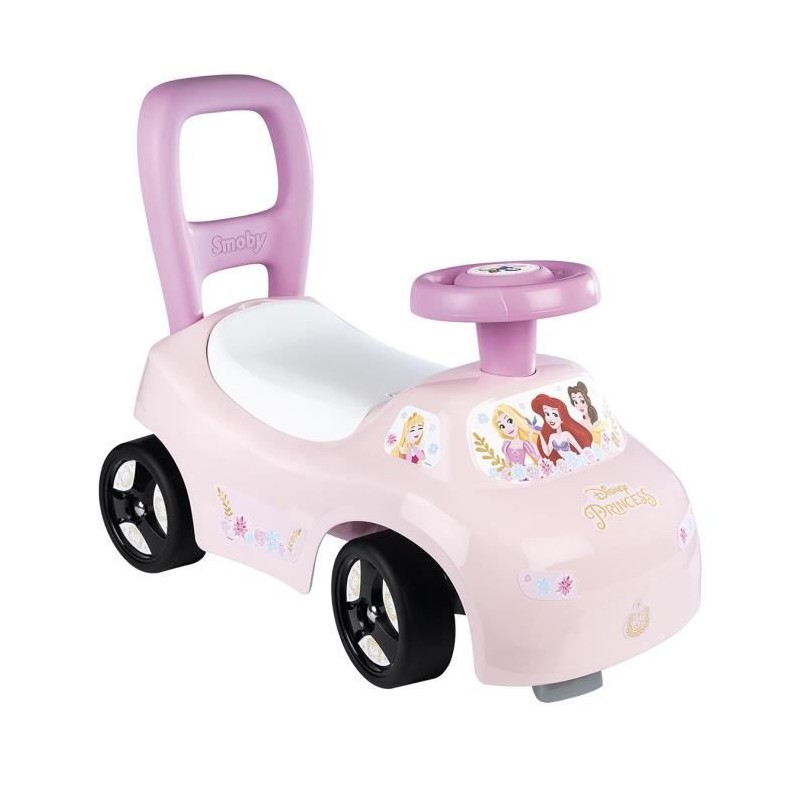 Smoby - Porteur auto enfant 2 en 1 - Disney Princesse - Coffre sous la selle ...