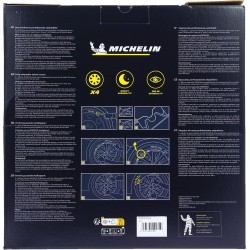 Lot de 4 enjoliveurs gris métallisés - MICHELIN - 16 pouces - Fixation simple...