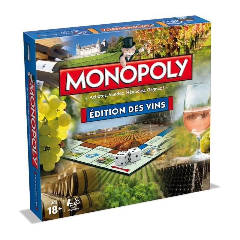 MONOPOLY Editions des vins, Jeu de societé, Version française