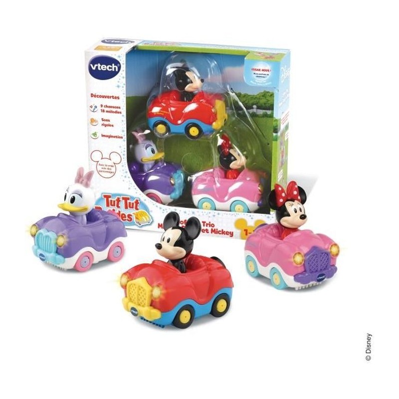 VTECH - Tut Tut Bolides - Coffret Trio Minnie/Mickey (Cabrio Minnie +