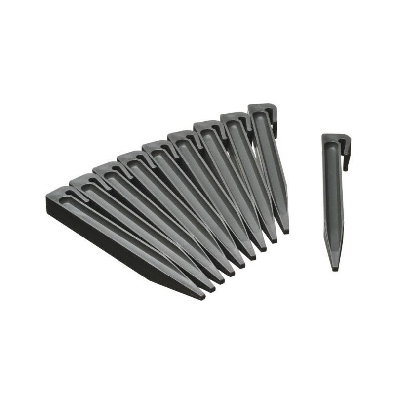 Piquets pour bordures de jardin - NATURE - Ancres en polypropylene gris - Lot...