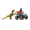 Coffret Fuite sur quad face au vélociraptor, ensemble de jouets