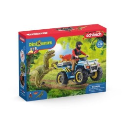 Coffret Fuite sur quad face au vélociraptor, ensemble de jouets