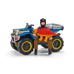 Coffret Fuite sur quad face au vélociraptor, ensemble de jouets