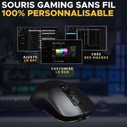 Souris Gamer Competitif - Avec ou sans fil - The G-Lab - KULT-TITAN - RGB - 1...