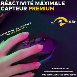 Souris Gamer Competitif - Avec ou sans fil - The G-Lab - KULT-TITAN - RGB - 1...