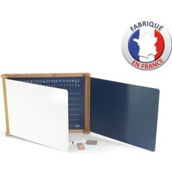 Tableau Triptyque en Bois JEUJURA - Teinté Chene 59 x 46 cms