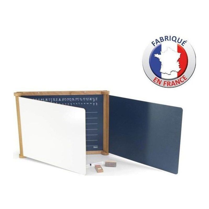 Tableau Triptyque en Bois JEUJURA - Teinté Chene 59 x 46 cms