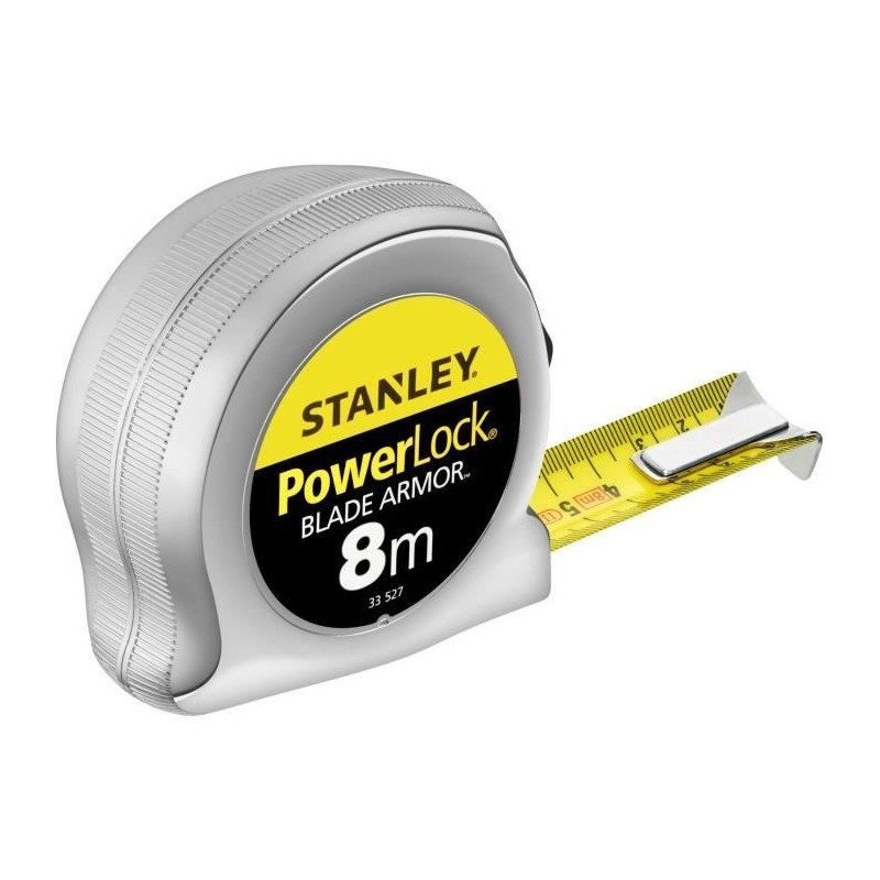 Metre ruban - STANLEY - 0-33-527 - 8 m x 25 mm - Blade Armor - Powerlock