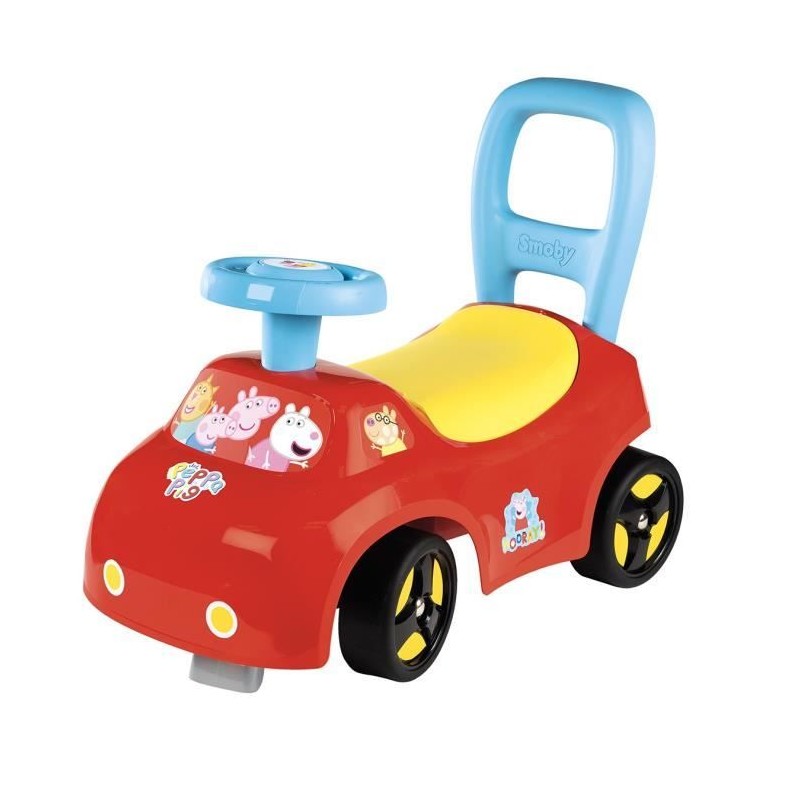 Smoby - Porteur auto enfant 2 en 1 - Peppa Pig - Coffre sous la selle - Des 1...