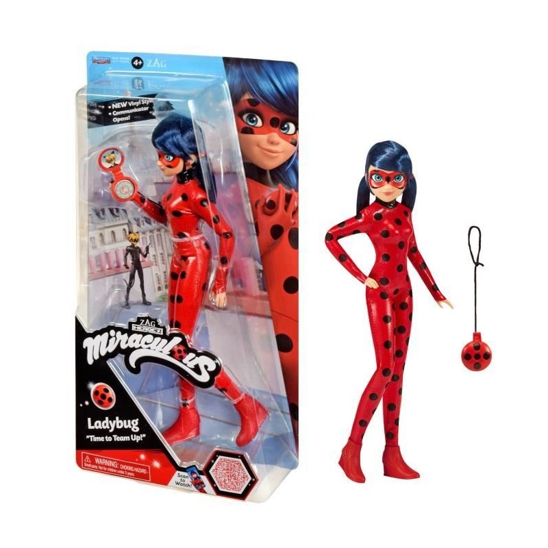 BANDAI - Miraculous Ladybug - Poupée mannequin 26 cm - Ladybug avec son télép...