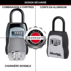 Boite a clés sécurisée - MASTER LOCK - 5400EURD - Format M - Avec anse - Sele...