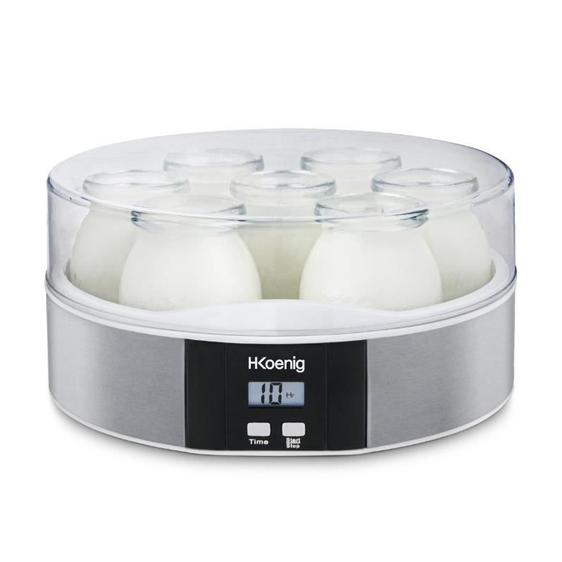 Yaourtiere HKoeNIG - ELY70 - Capacité 7 pots de 160ml - Programmable jusqu'a ...