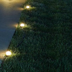 10 mini-spots lumineux solaires a piquer - LUMISKY - SOLIRAY - 12 m - LED bla...