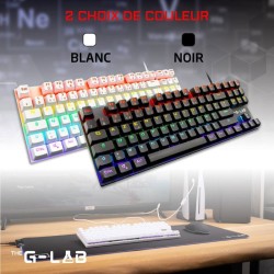Clavier Gamer - The G-Lab - KEYZ MERCURY TKL - Mécanique (Switch Rouge) - Rai...