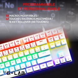 Clavier Gamer - The G-Lab - KEYZ MERCURY TKL - Mécanique (Switch Rouge) - Rai...