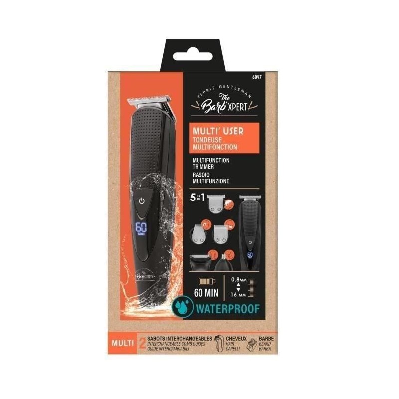 Tondeuse 5 en 1 THE BARB' XPERT 6047 - Multifonction - Avec rasoir a grilles ...